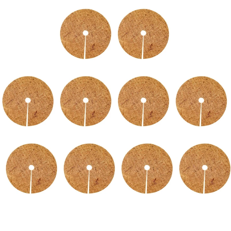 

10Pcs Round Outdoor Garden Hotel Flowerpot Weeds Protection Mattress Liner For Hanging Basket Coconut Fiber Mat 40Cm