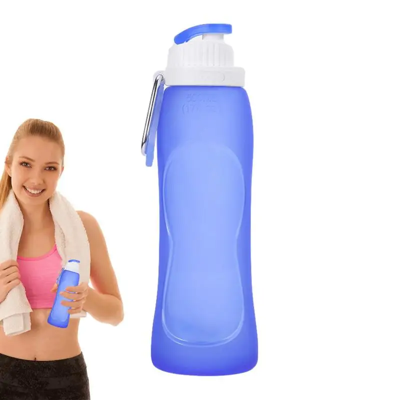 

Дорожная бутылка для воды, походные бутылки для воды, складная герметичная портативная Спортивная бутылка для воды 500 мл для бега, школы, кемпинга