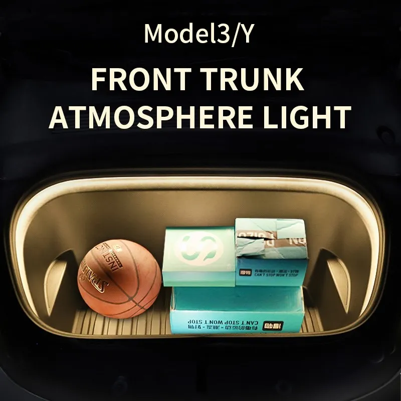 

Передний багажник фотолампы Tesla модели 3 и фотолампы декоративные теплый белый свет 2021-2023