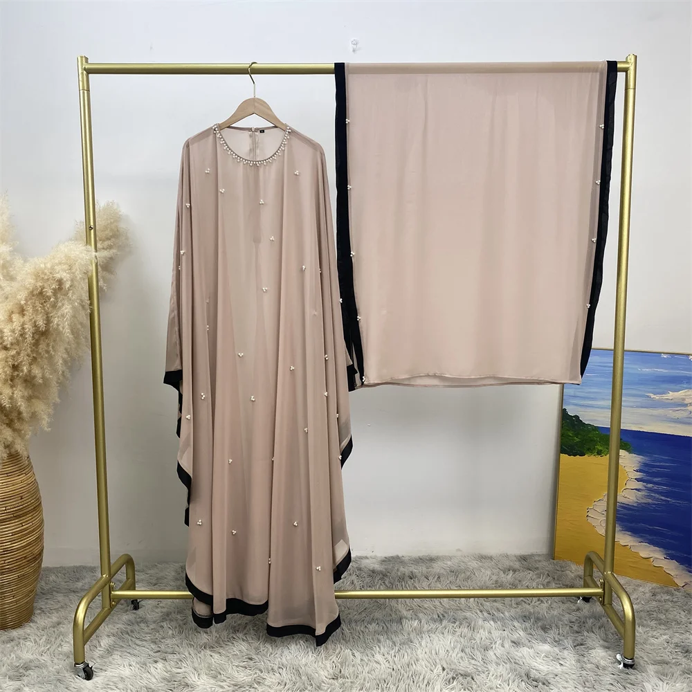 Мусульманская Мода А-силуэта Абая Женское Повседневное Длинное Платье С