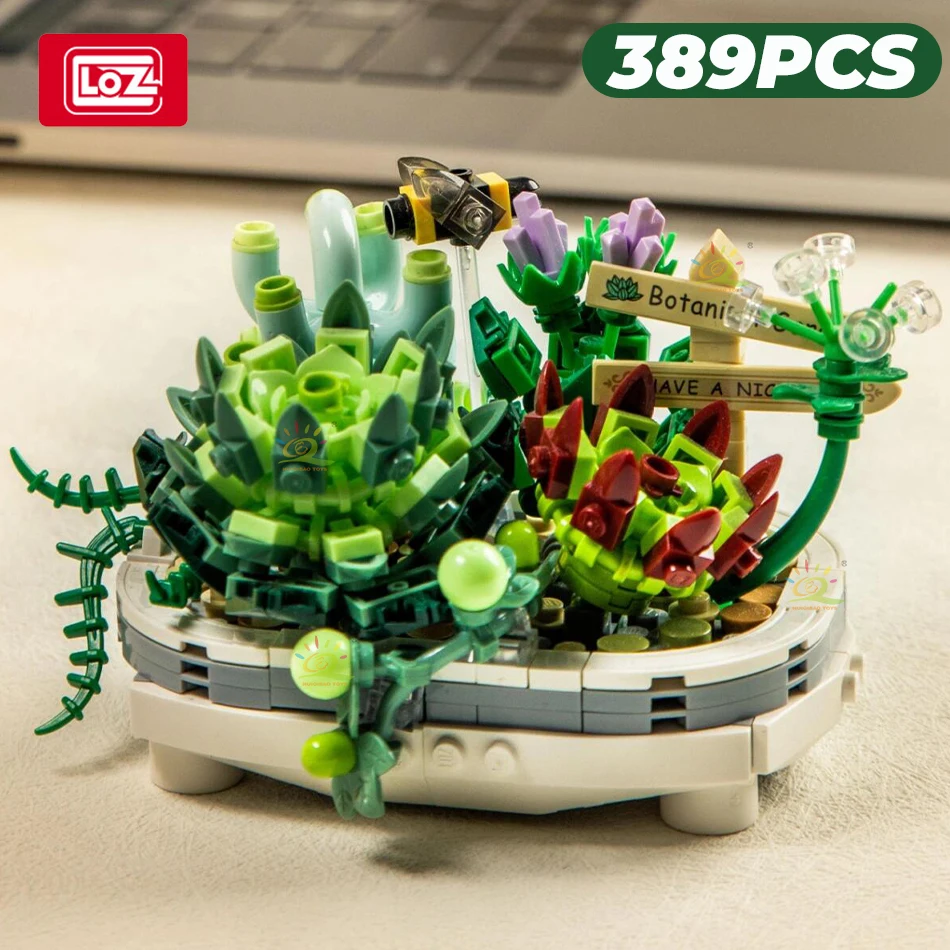 LOZ Миниатюрные Прочные Горшечные Растения С Вишневым Цветом Сделайте Свой