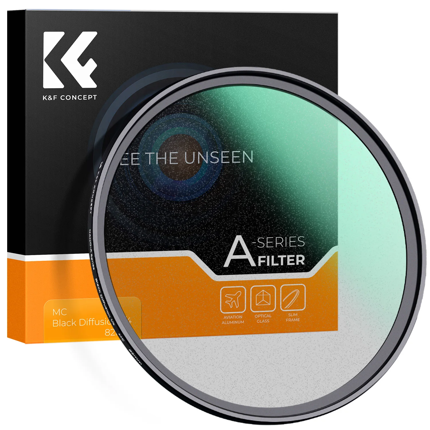 

K&F Concept A-Series HD Black Mist Diffusion 1/4 Filter 49/52/55/58/62/67/72/77/82mm With Waterproof Scratch Resistant Coated
