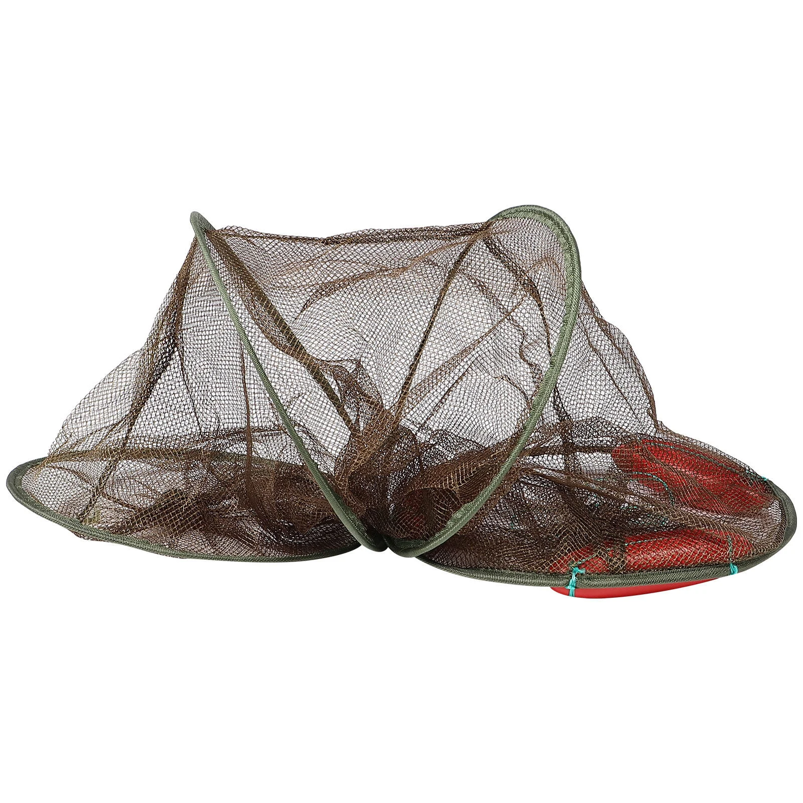 

Collapsible Fishing Net Crab Trap Portable Foldable Netting Mesh Basket Nylon Drawstring Catching Protecting