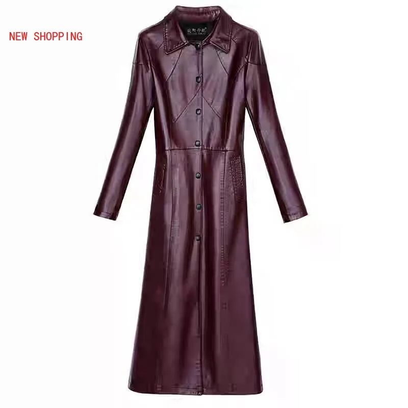 New Women Sheepskin Coat Autumn Winter 2023 Fashion Keep Warm Long Jacket Thicken Genuine Leather Coat Suede Outerwear Female