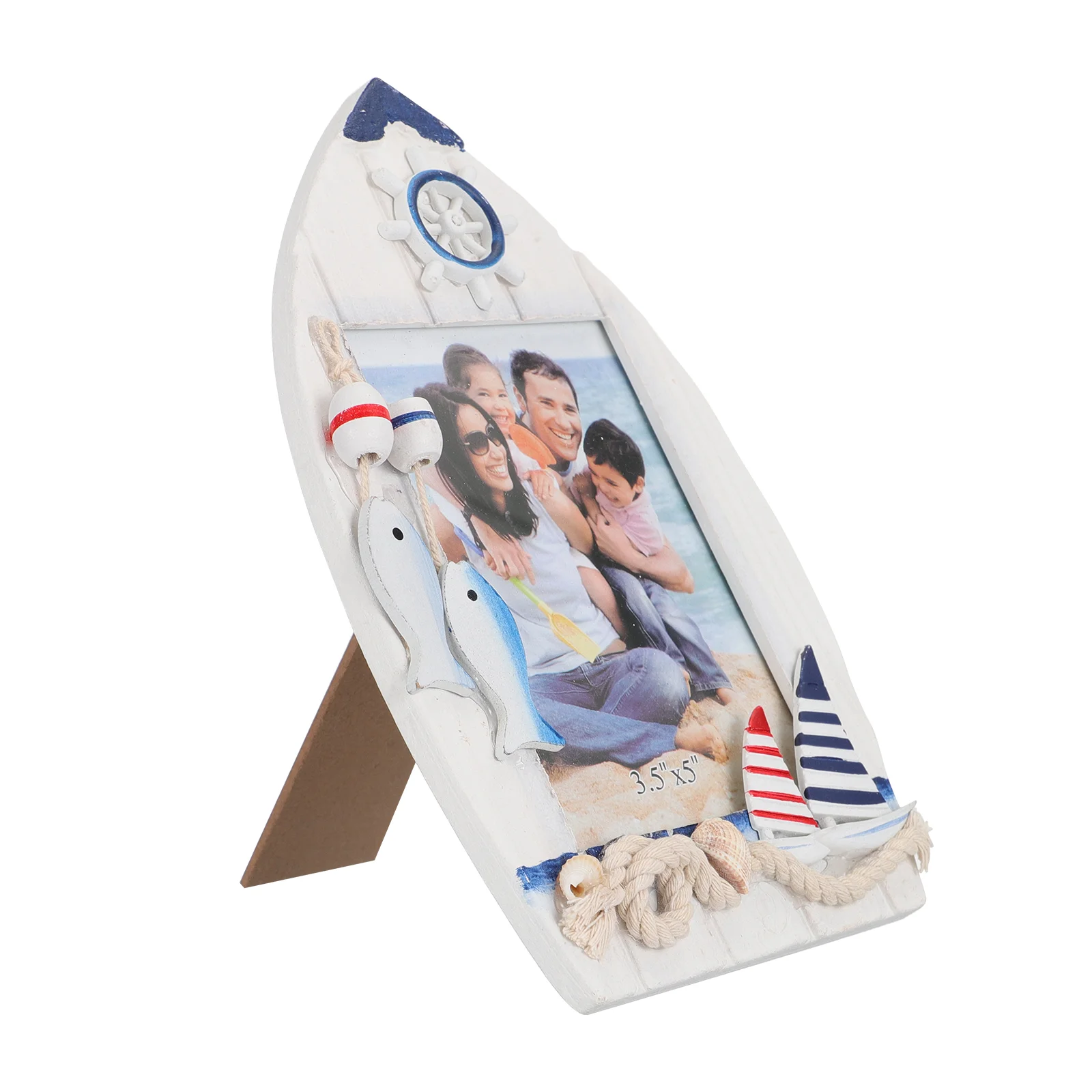 

Navy Decor Nautical Picture Frame Decorative Photo Frame Mediterranean Photo Frame Nautical Home Ornaments Nautical Photo Frame