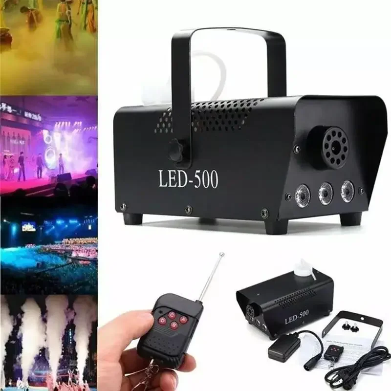 Противотуманная машина с RGB фонарями 500 Вт диджейская лампа дымовая беспроводным