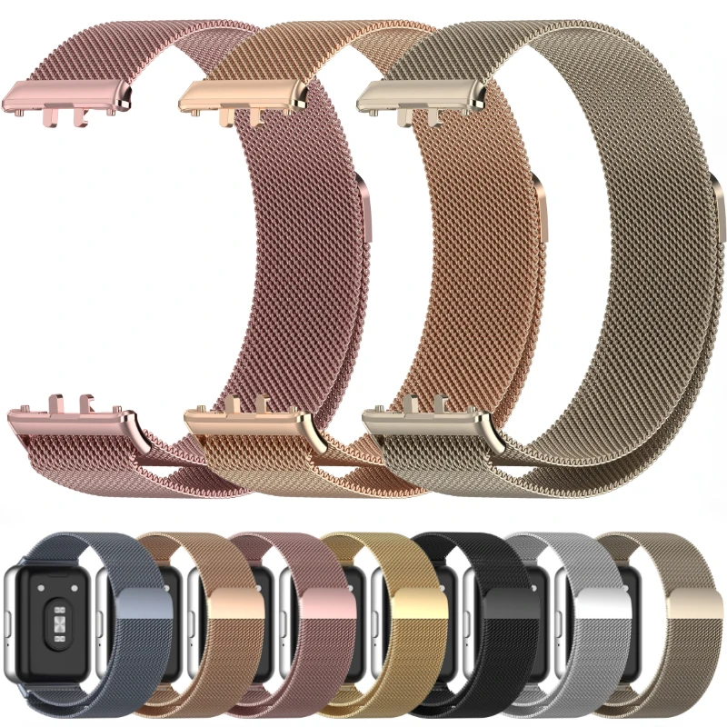 Фото Миланский ремешок с магнитной петлей для Samsung Galaxy Fit 3, металлический браслет, браслет для Samsung Galaxy Fit 3, аксессуары Correa №1