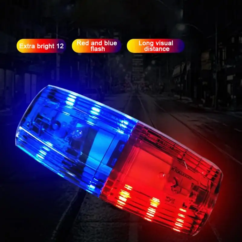 

Bicycle Riding Safety Warning Taillight LED Multi-function Electric Horn Police Light For Night Running Hiking Cycling