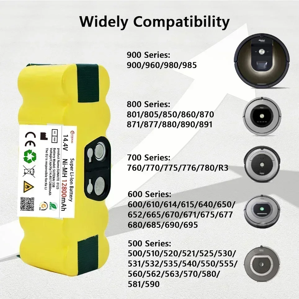 Новый аккумулятор V 12 8 Ач для пылесоса Irobot Roomba 500 600 700 800 900 серии 620 650 770 780