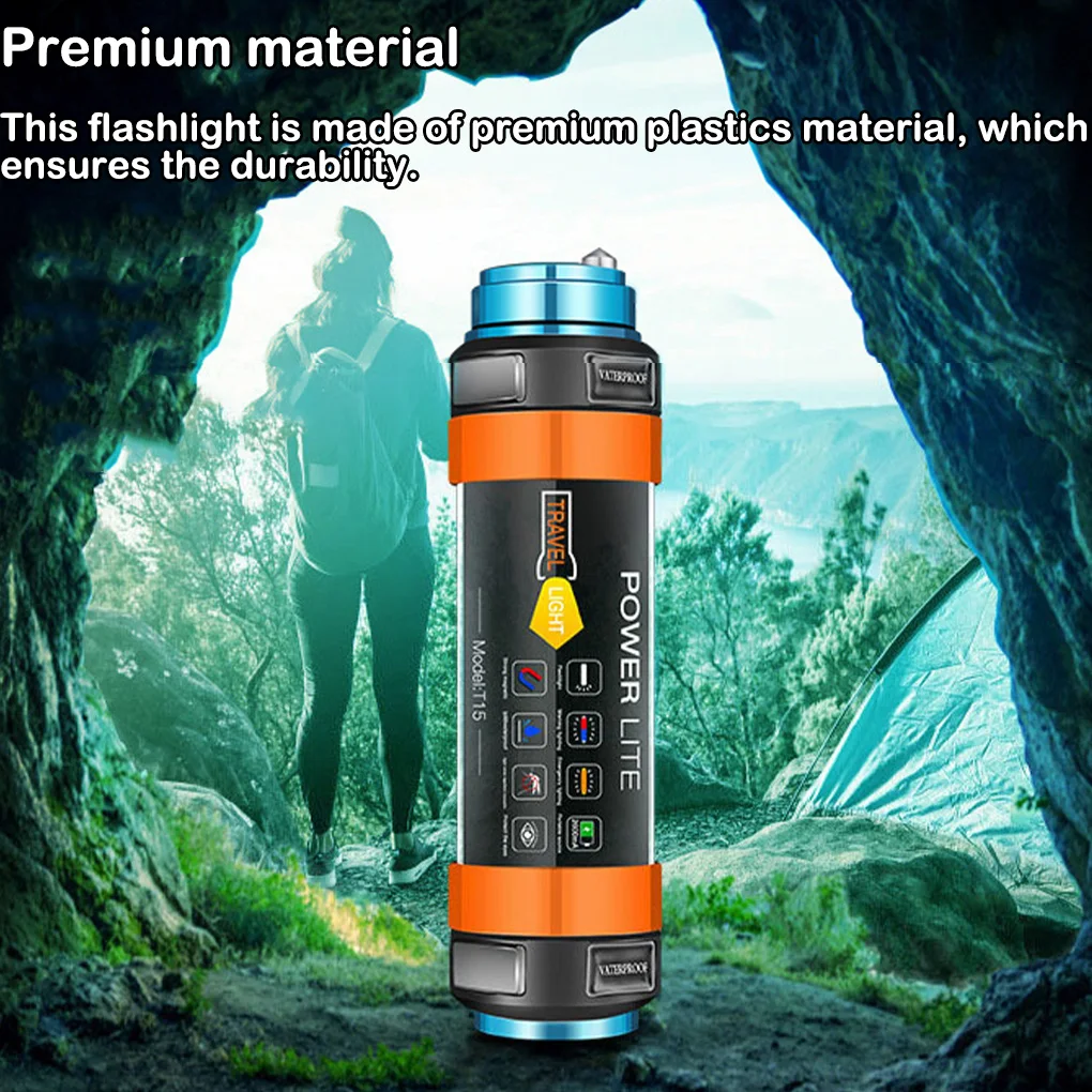 

Warning Light Camping Torch Tent Lantern Rechargeable Fishing Flashlight