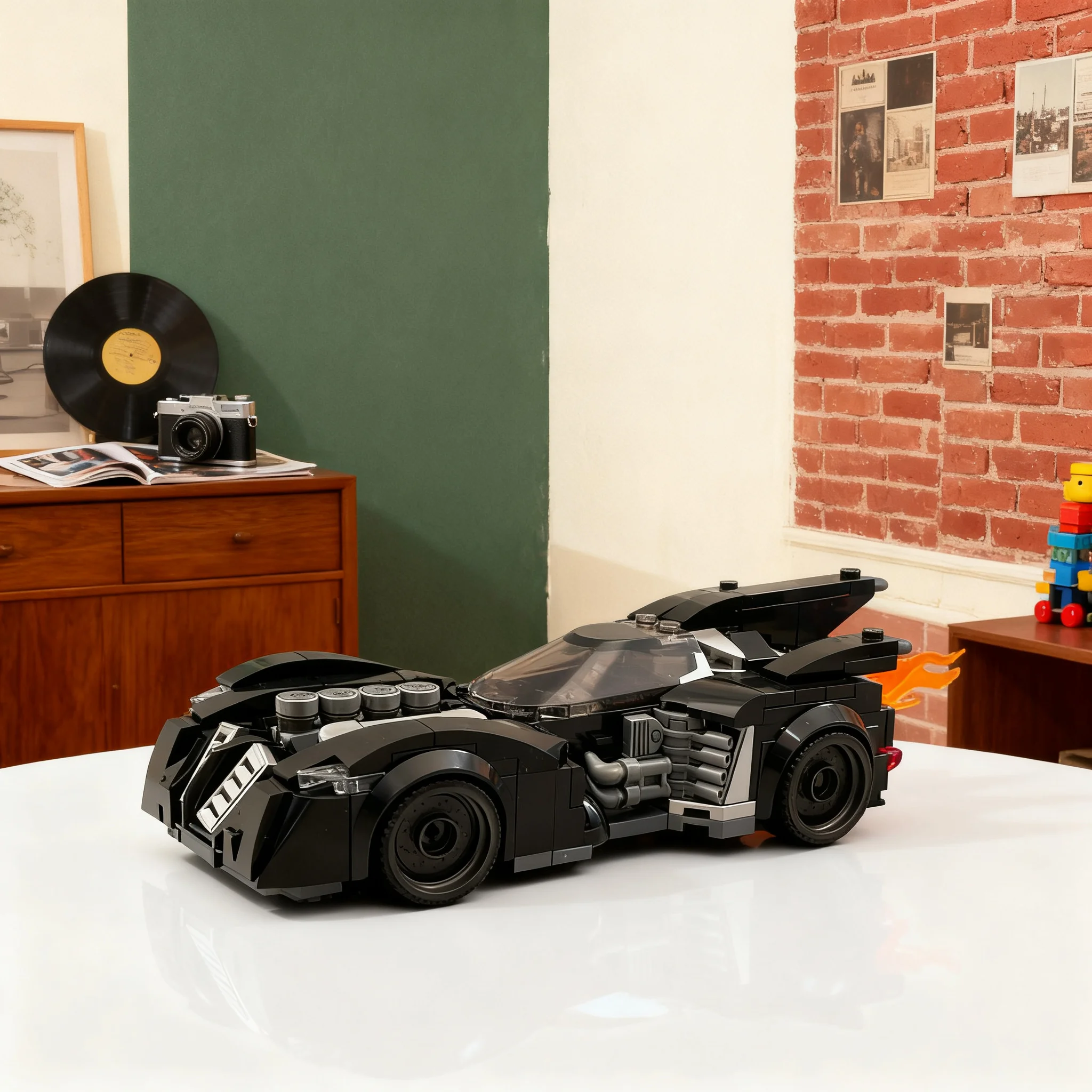Фото 332 детали MOC. Модель Бэтмобиля из 