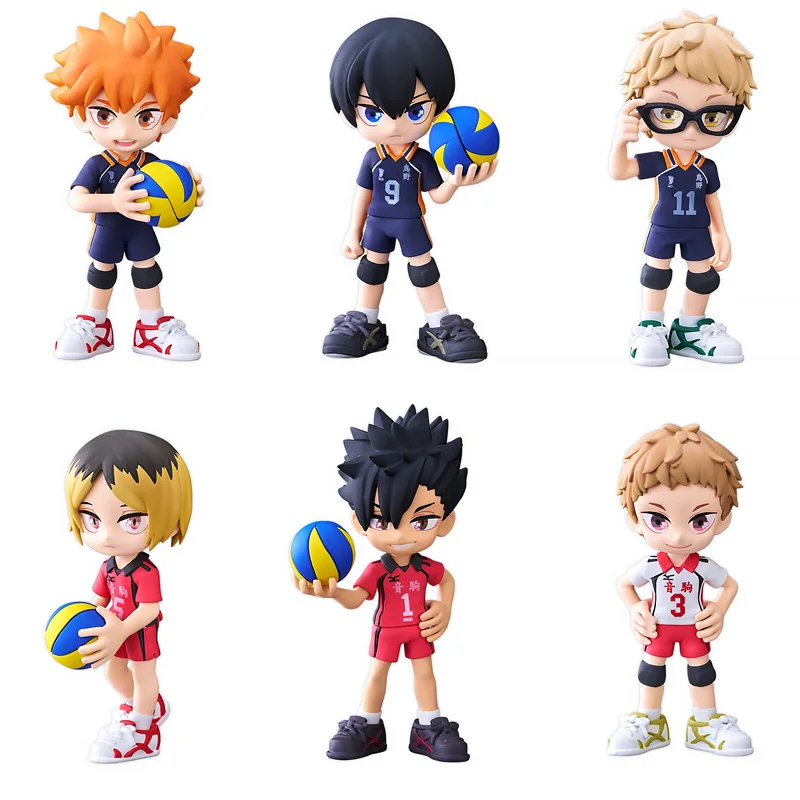 Фото Оригинальная фигурка Bushiroad, креативная модель Haikyuu Q Version, 9 см, аниме, коллекционные экшн-игрушки, подарки №1