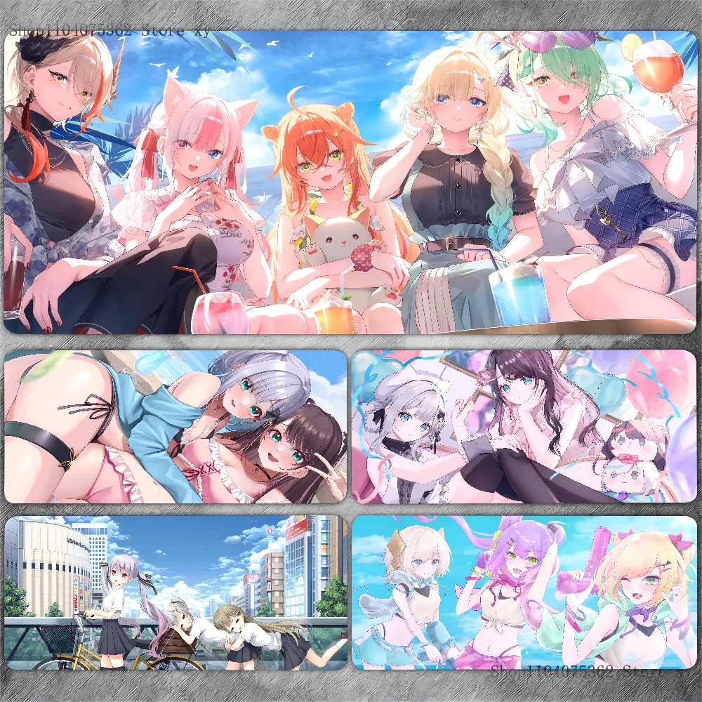 Аниме VTuber VSPO Коврик для мыши Большой коврик клавиатуры Настольный Игровой LockEdge