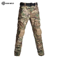 han wild plus size pants 8xl mens cargo pants with pads army military tactical pants hunting multi pockets camouflage pants