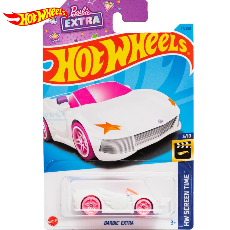 

Original Hot Wheels Car Barbie Extra HW Screen Time 1/64 Voiture Alloy Diecast Model C4982-57/250 Boys Toys for Girls Child Gift