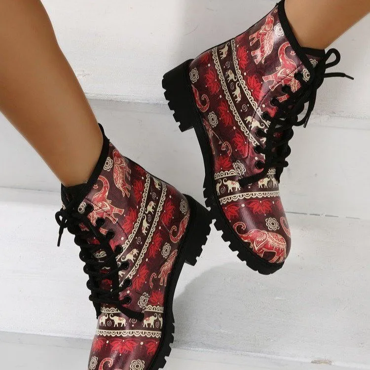 

Сапоги женские осенне-зимние, новинка 2023, Британская мода, женские сапоги ручной работы, высокие сапоги с цветочным принтом скелета для женщин