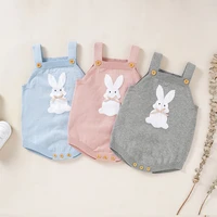 newborn baby bodysuit 100cotton knit infant girl boy jumpsuit outfit sleeveless toddler clothing cute rabbit top onesies easter