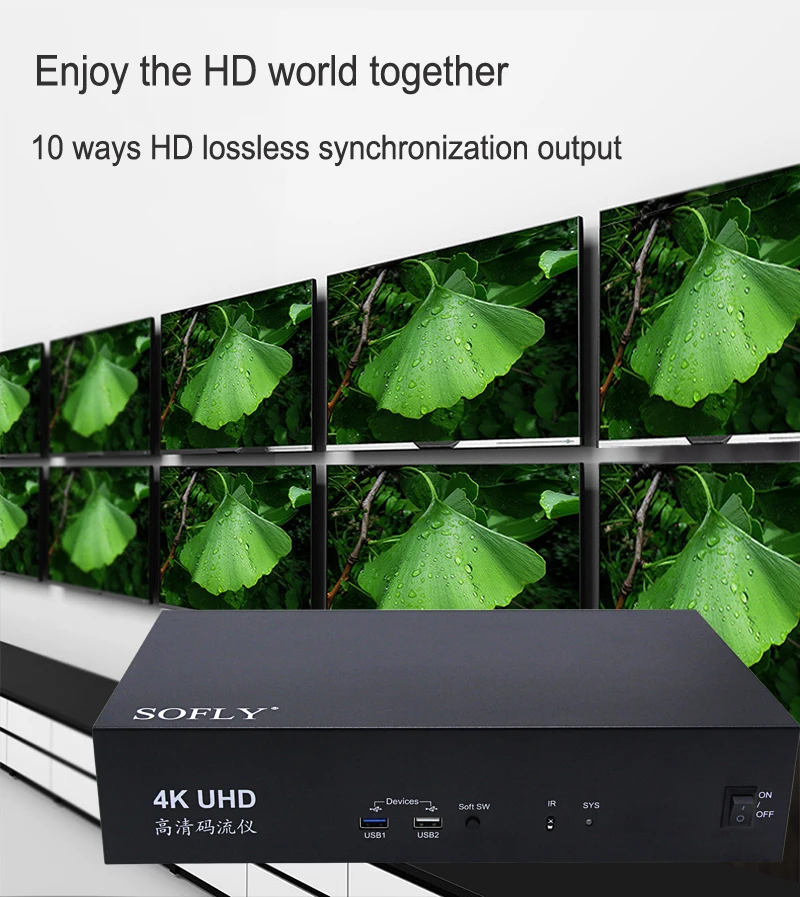 Мультимедийный проигрыватель HDMI 2 0 видеостример Ultra HD 4K 60 Гц 10 портов USB 3