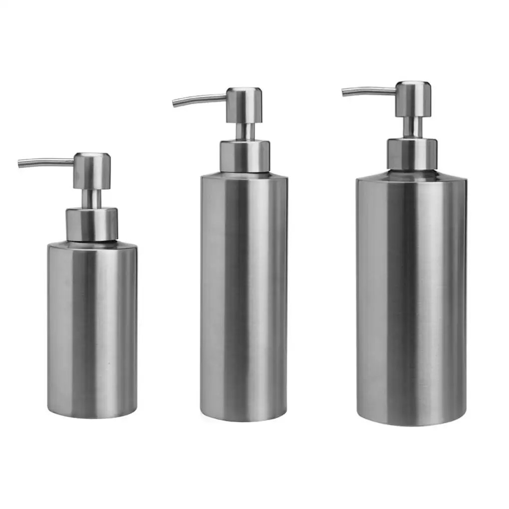 Stainless Steel Countertop Sink Soap Dispenser High Quality Bathroom Hand Dish Lotion Bottle Container Light Weight Portable
