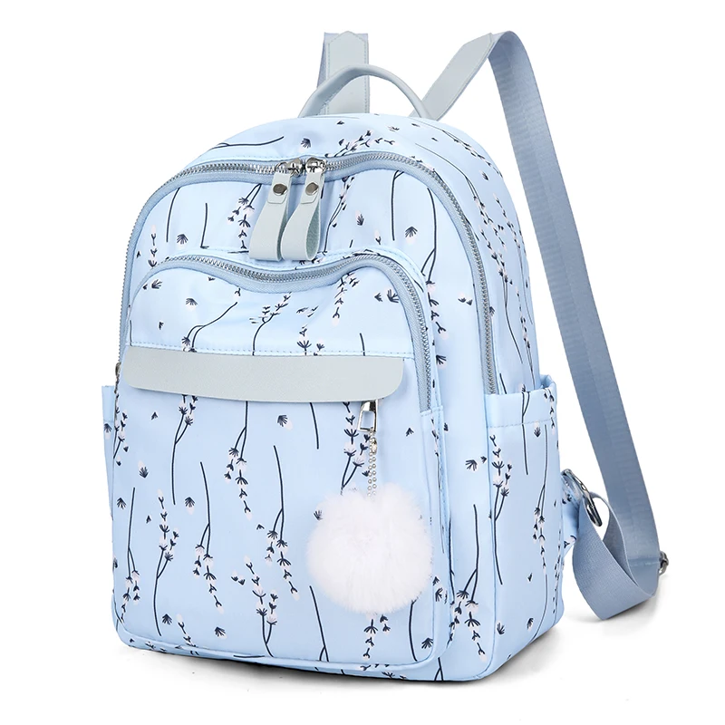 

Модный женский рюкзак с защитой от кражи, женская дизайнерская школьная сумка с цветами для студентов, вместительный рюкзак из ткани Оксфорд, рюкзаки