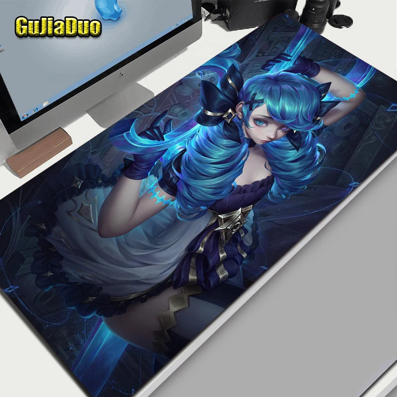 

Gwen League of Legends Comic Mouse Pad Large Computer Keyboard Play Mat Gamer Anime Stuff Accessories Mange Mousepad Table pad