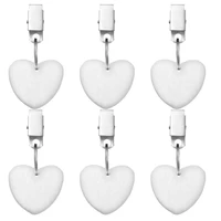 6pcs tablecloth heart shape stone table cloth weights metal clip tablecloth pendant for outdoor picnic family table decorations