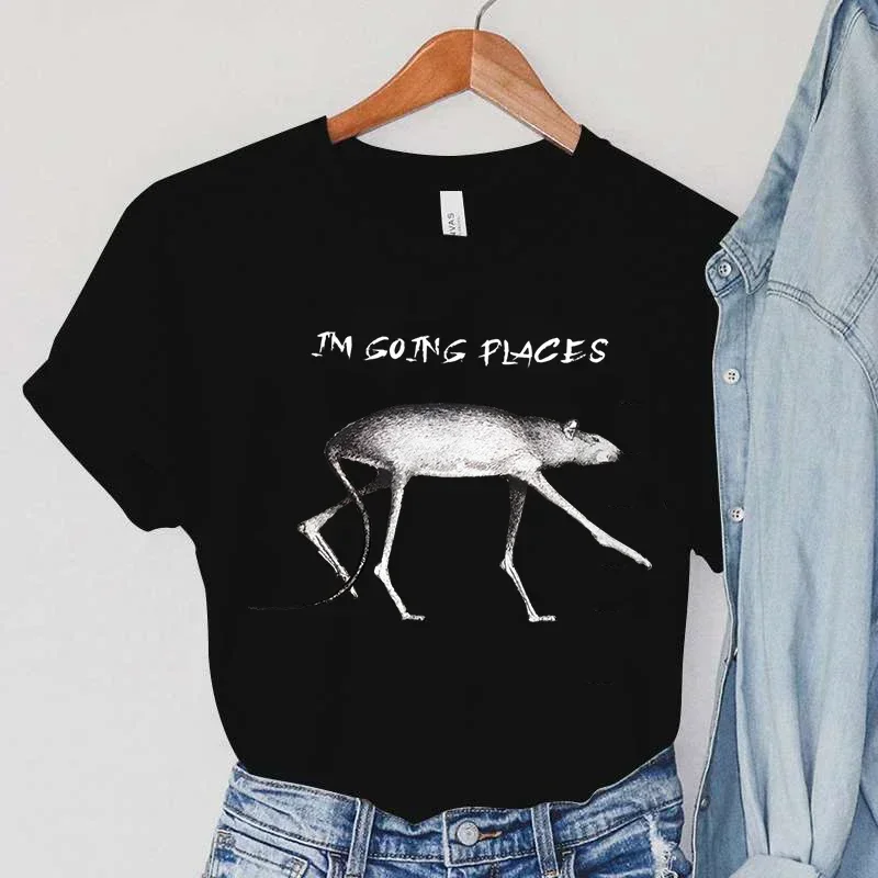 Женская хлопковая футболка винтажная одежда с принтом I'm Going модные топы в