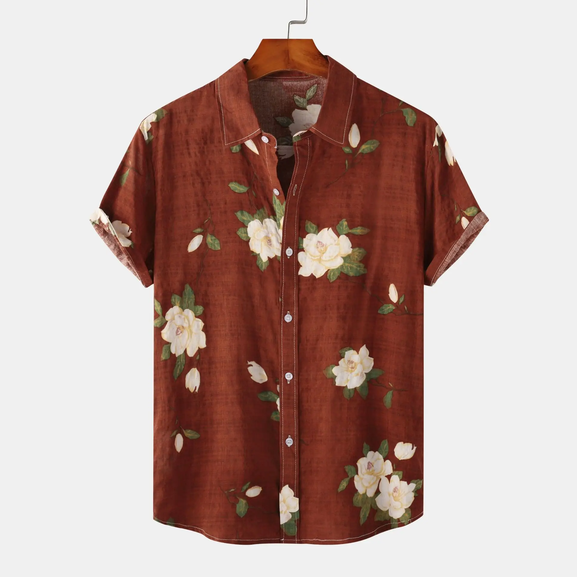 Men'S Shirt Floral 3d Print Undies Hawaiian Shirts Casual Short Sleeved Oversized Blouse Streetwear Tees Top Summer Men Clothing