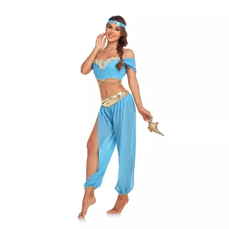 Аладдин И Волшебная Лампа Жасмин Косплей Костюм Для Женщин Европейский Стиль
