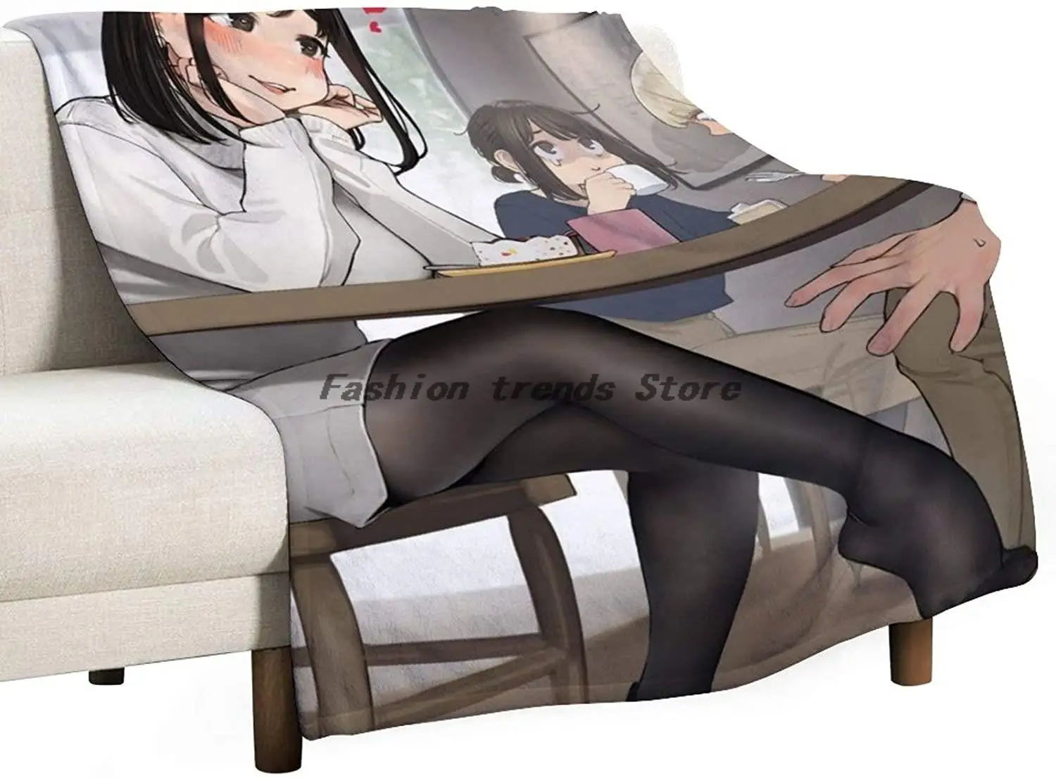 

3D Printed Blanket | Anime Shy Silk Stockings Waifu Cartoon Characters Blanket Quilt | Soft Plush Fleece Blanket Gift