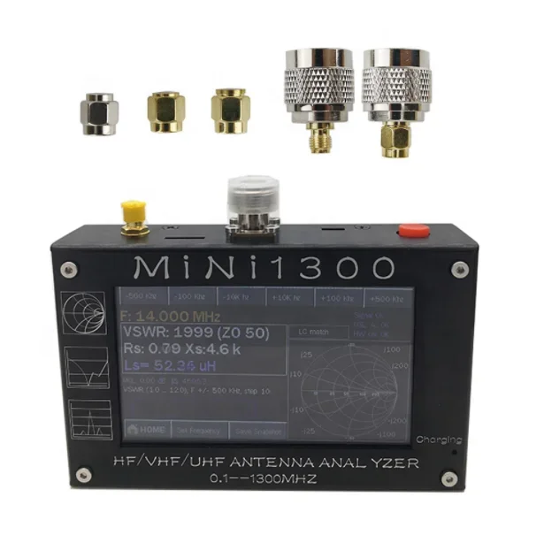 Анализатор сети Mini1300 4 3 дюйма ЖК-дисплей 0 1-1300 МГц HF/VHF/UHF антенна SWR