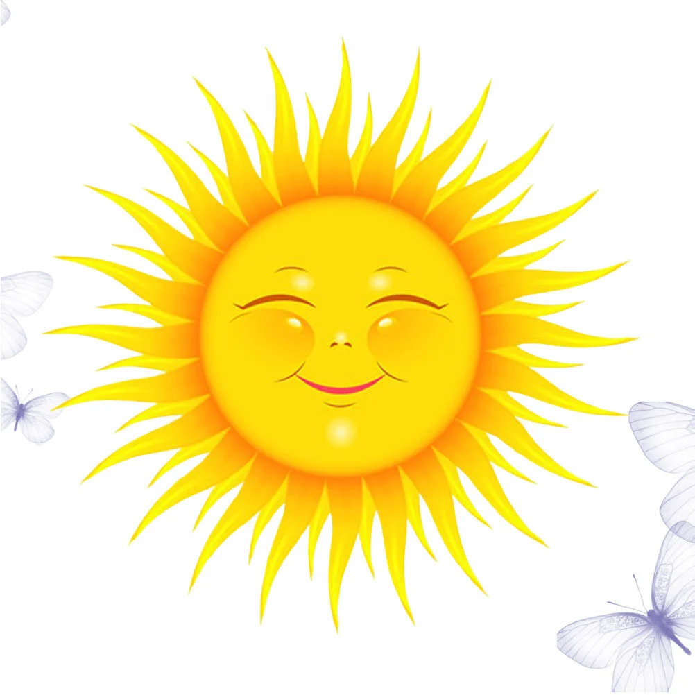 

Interesting Sun Wall Sticker Creative Wallpaper Unique Cartoon Stickers For Kids Decorative Sticker for Living Room Home Bedroom
