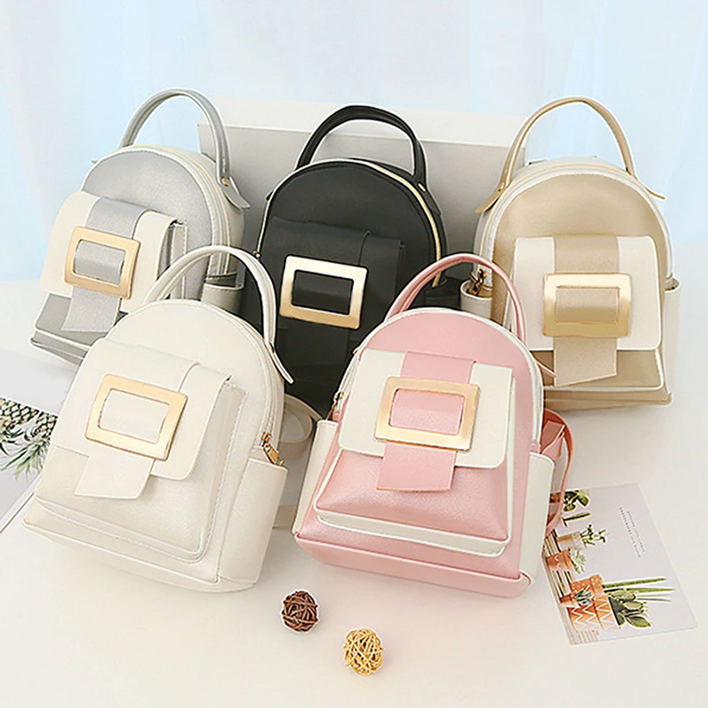 

New Designer Fashion Women Leather Backpack Mini Soft Touch Multi-Function Small Backpack Female Ladies Shoulder Bag Girl Purse
