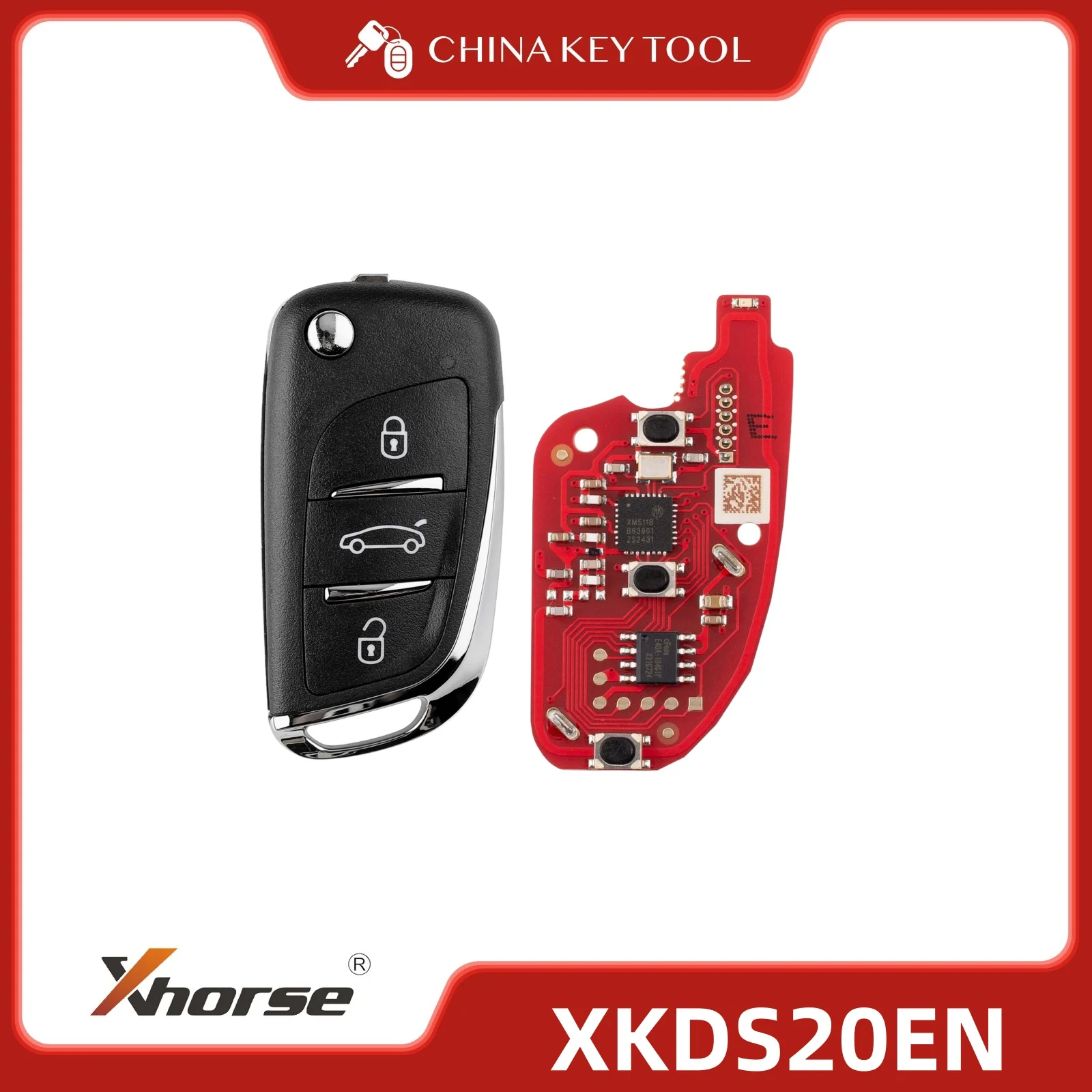 

Xhorse 2-го поколения проводной дистанционный ключ 3 кнопки XKDS20EN