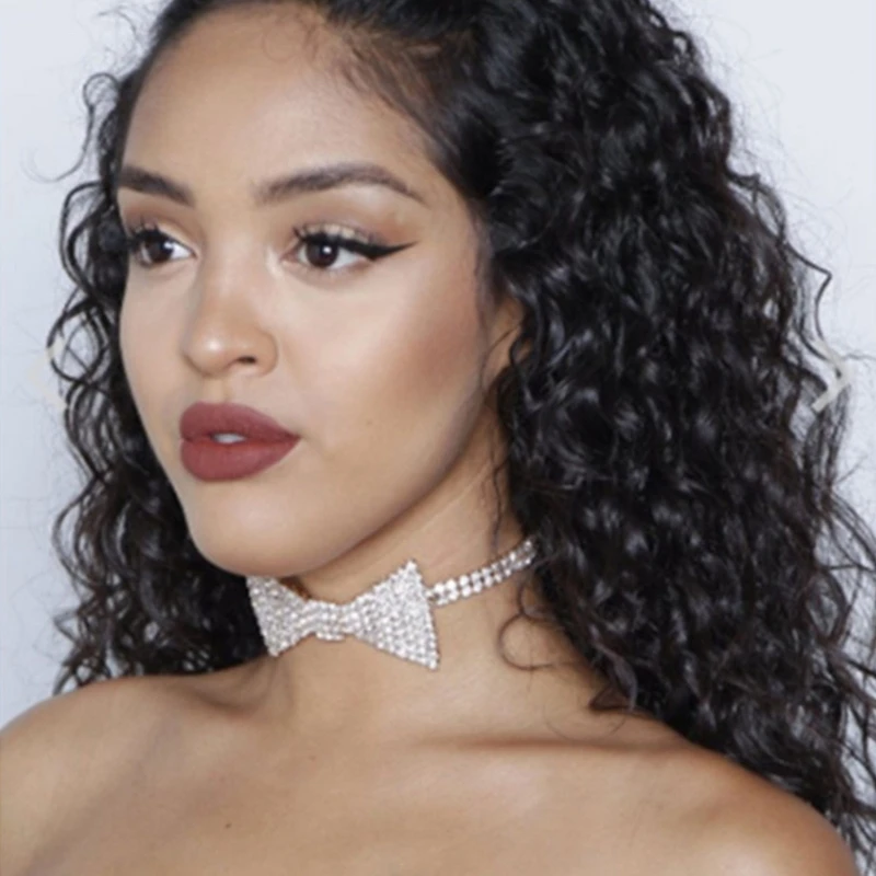 

BowTie Bows Choker Necklace Bows necktie Clavicle Chain Necklace