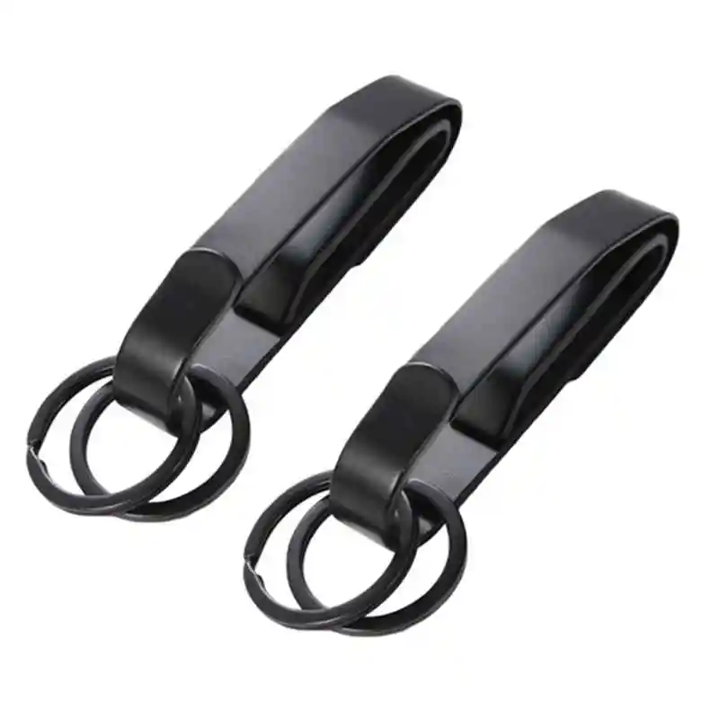 

2pcs Stainless Steel Keychain Keyring Detachable Keychain Waist Belt Clip Buckle For Men's Car Buckle Key Chain Clip-On Holder