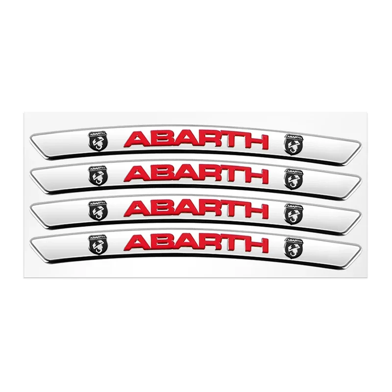 

4 шт. алюминиевый значок автомобиля, эмблема, ступица колеса, диски, декор, 3D наклейки для ABARTH 595 500C 500X 124 Spider PUNTO FIAT Freemont
