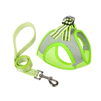 step in dog harness and leash set adjustable reflective puppy harness no pull puppy choke free over head vest ventilation