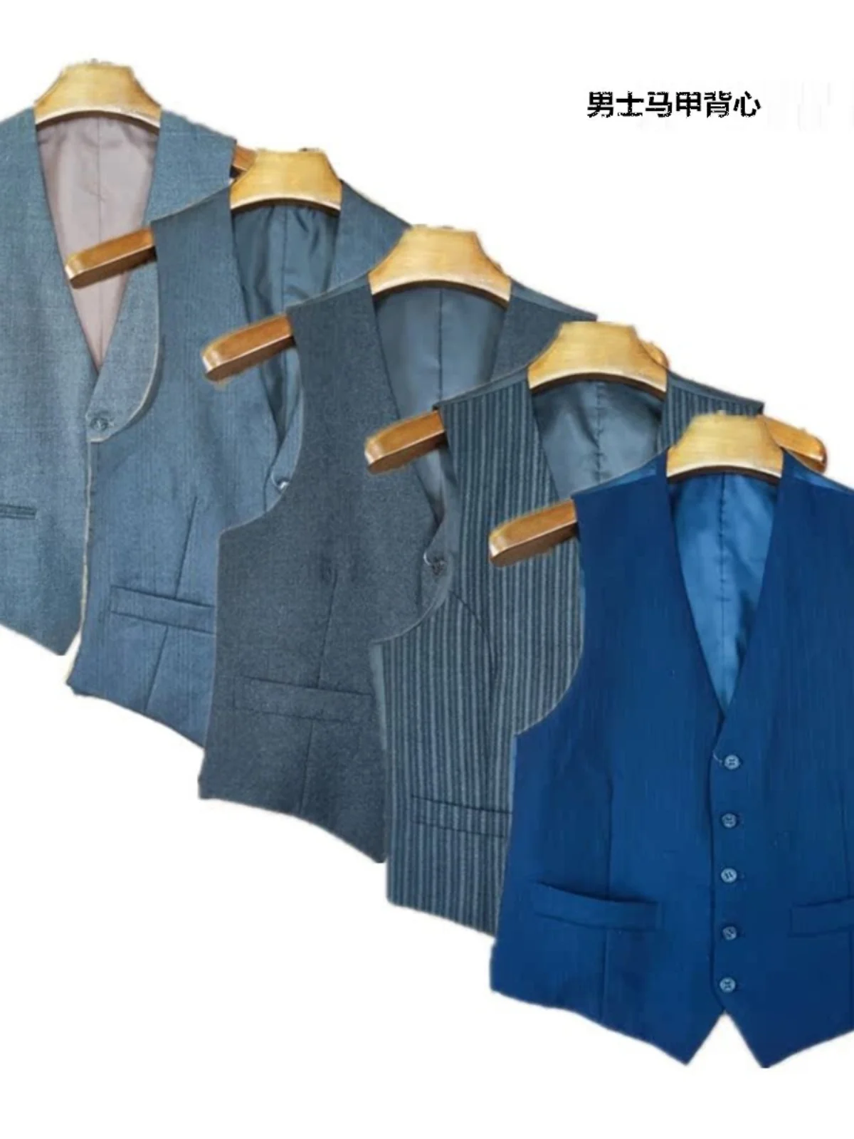 Vintage Retro Fleece British Nostalgic Slim fit Suit Vest Men's A24