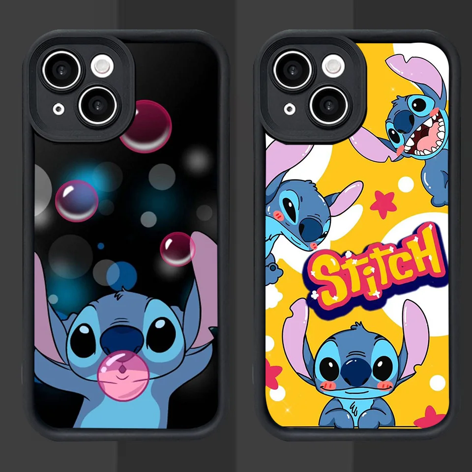 S-28 Stitch Black Case for OPPO Reno 4 10 11 12 13 11F 12F 13F 4F 4Z Pro Plus Lite 5G