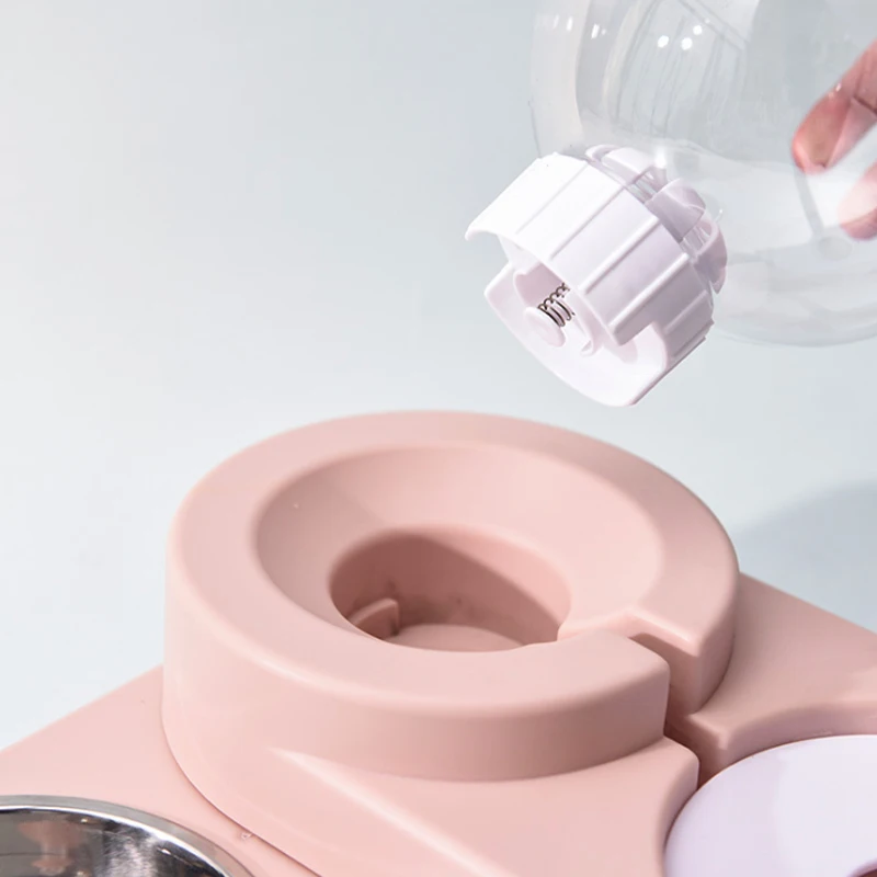 Горячая распродажа 2024 медленная кормушка для кошек и собак с бутылкой воды