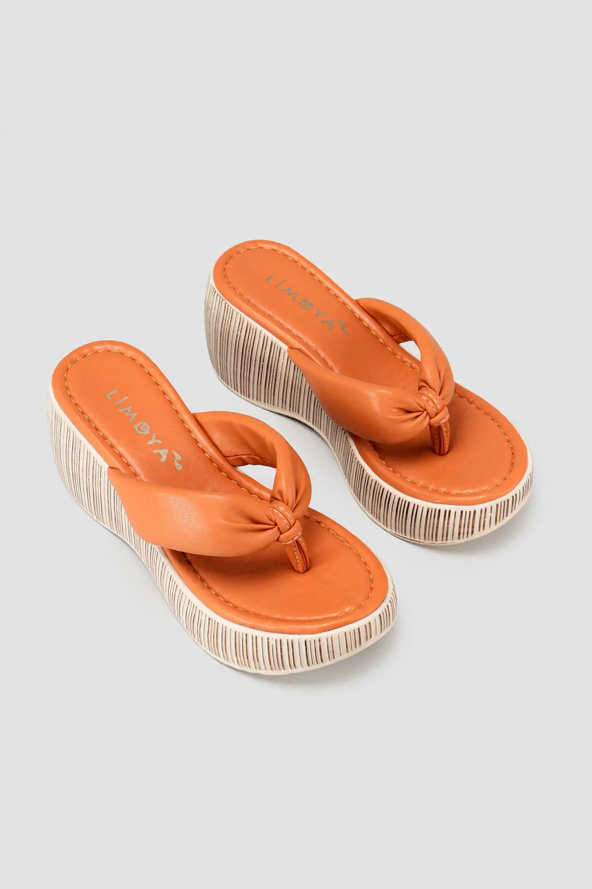 

Women's Orange Thong Toe Slippers
