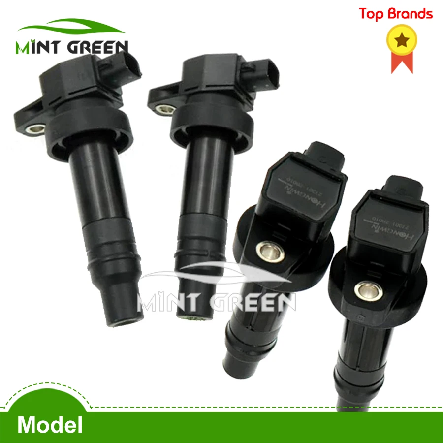 

4pcs Brand New Ignition Coil With Extension Wire Fits Hyundai Kia Motor 10-11 Kia Soul 1.6L 27301-2B010 27350-2B000 273012B010