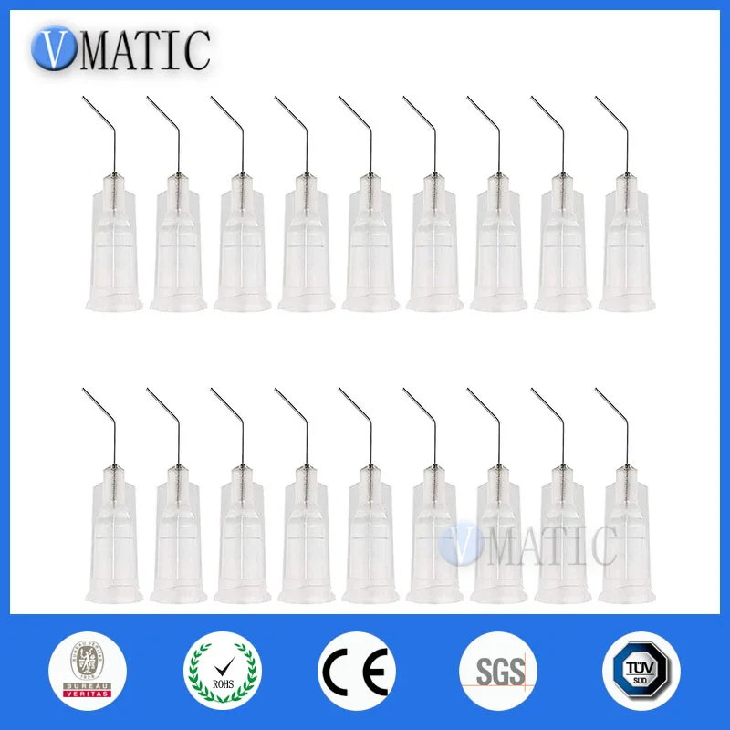 

Free Shipping 100Pcs 27G Clear 0.5" 45 Degree Bent Best Quality Glue Dispensing Needle Tips 1/2 Inch