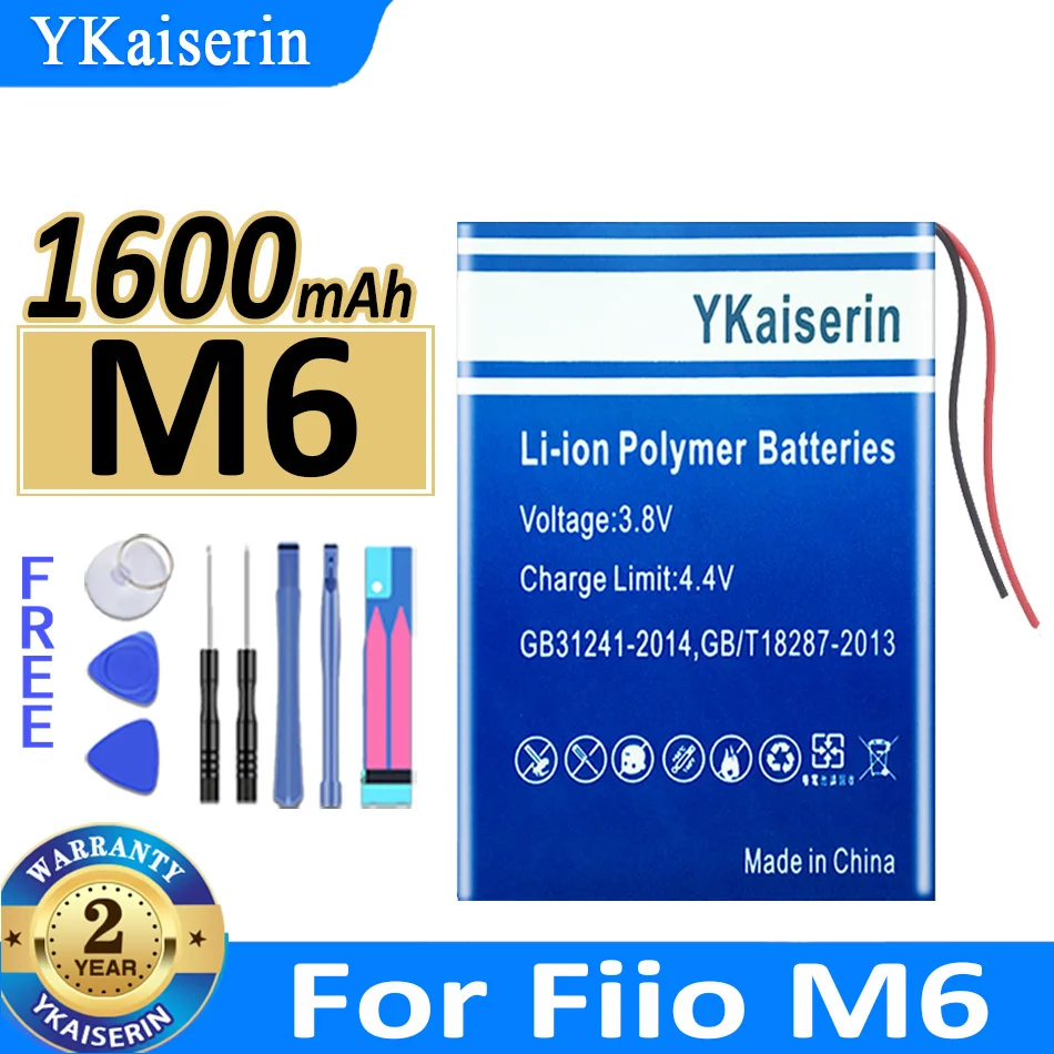 

Аккумулятор ykaisin M 6 емкостью 1600 мАч для Fiio M6 Player Bateria