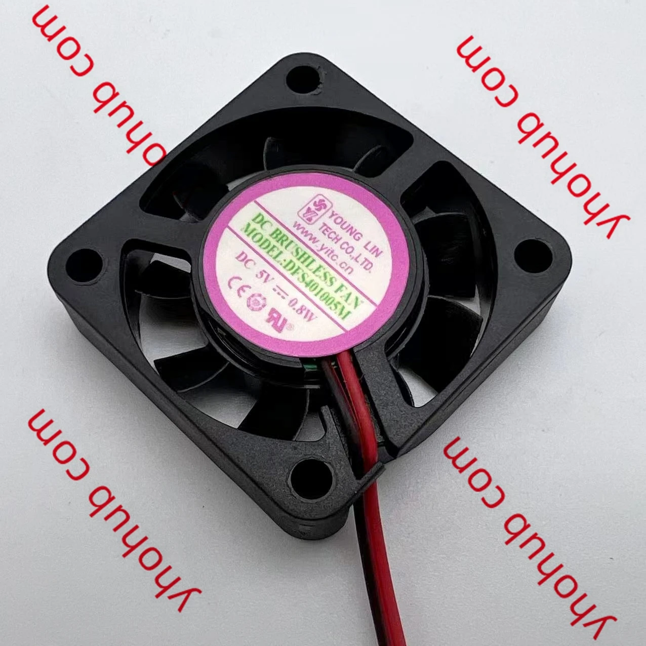 Young Lin DFS401005M DC 5V 0.8W 40x40x10mm 2-Wire Server Cooling Fan