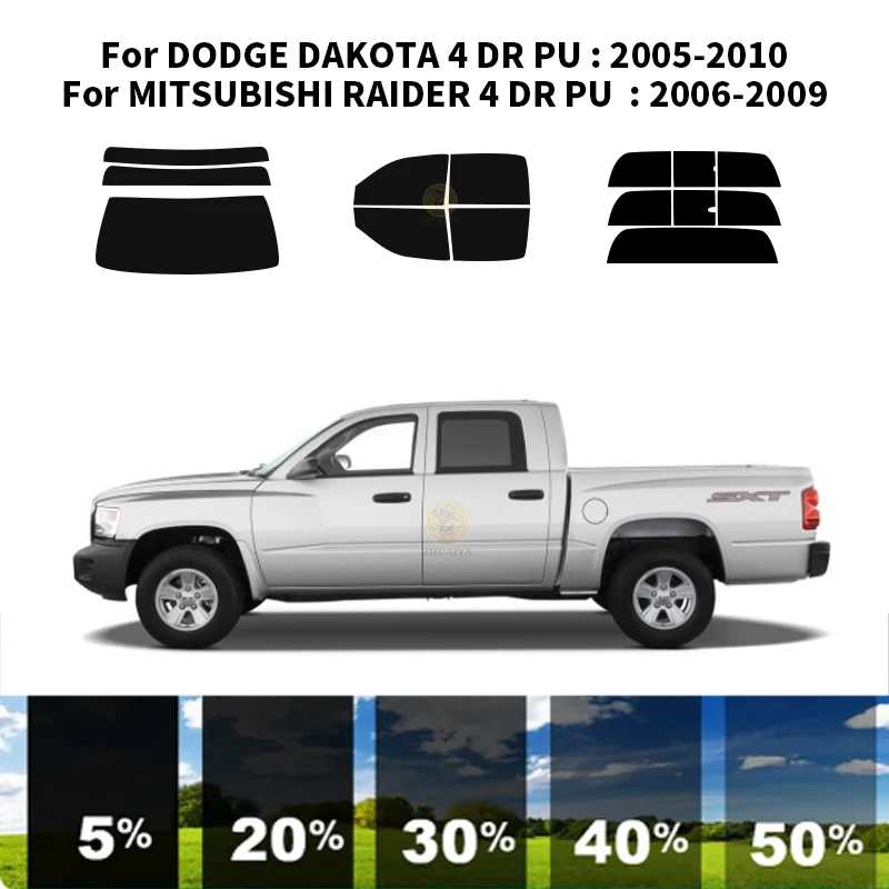 

Precut nanoceramics car UV Window Tint Kit Automotive Window Film For DODGE DAKOTA 4 DR PU 2005-2010