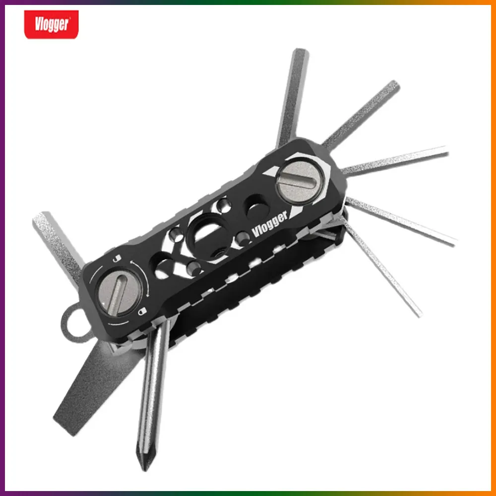 

Vlogger Multifunctional Combination Tool with Screwdrivers 1/4" 3/8" Tool Set DSLR Camera Rig Folding Tool Set for Photographer