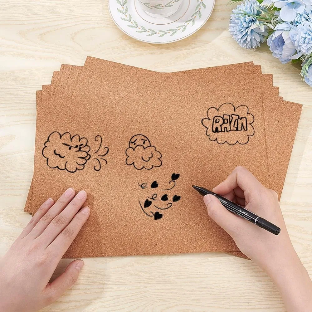 8 шт./упаковка самоклеящиеся пробковые листы толщина 1 мм