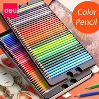 deli oil 24364872 colors colored pencil wood graffiti iron box advanced colored lead painting for sketch school art supplies